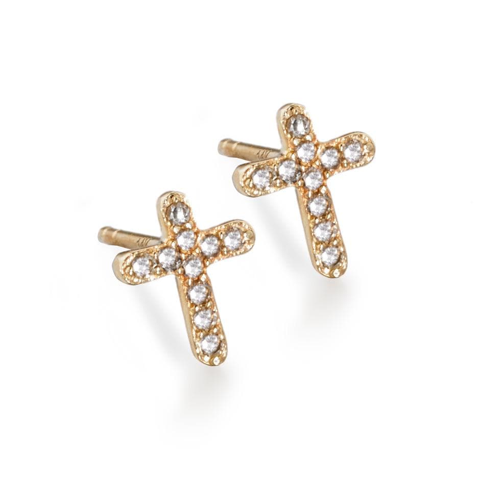 phoebe | cross studs - ela rae