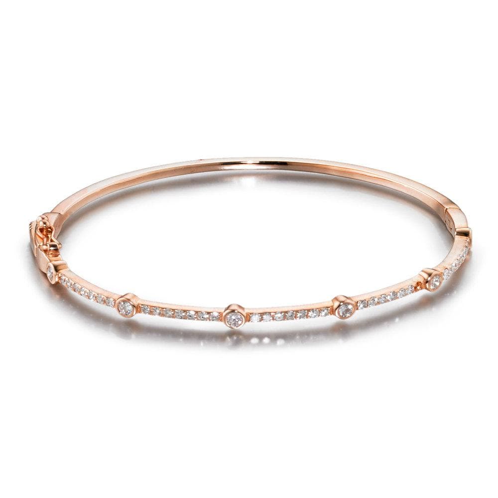 ela rae diana satellite bangle diamond 14k rose gold