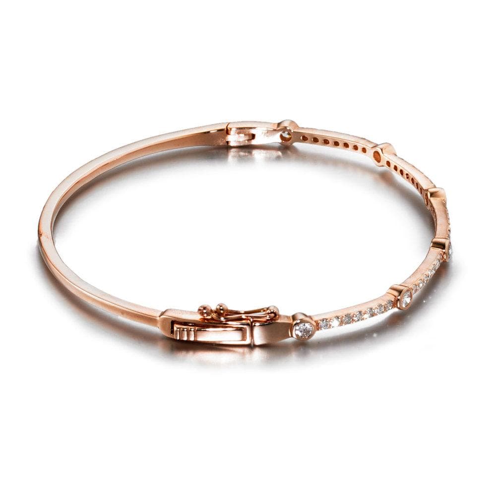 ela rae diana satellite bangle diamond 14k rose gold