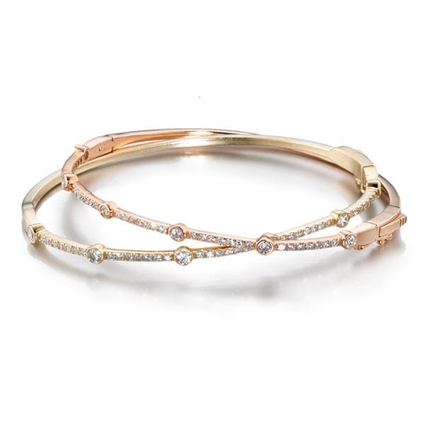 ela rae diana satellite bangle diamond 14k gold stack