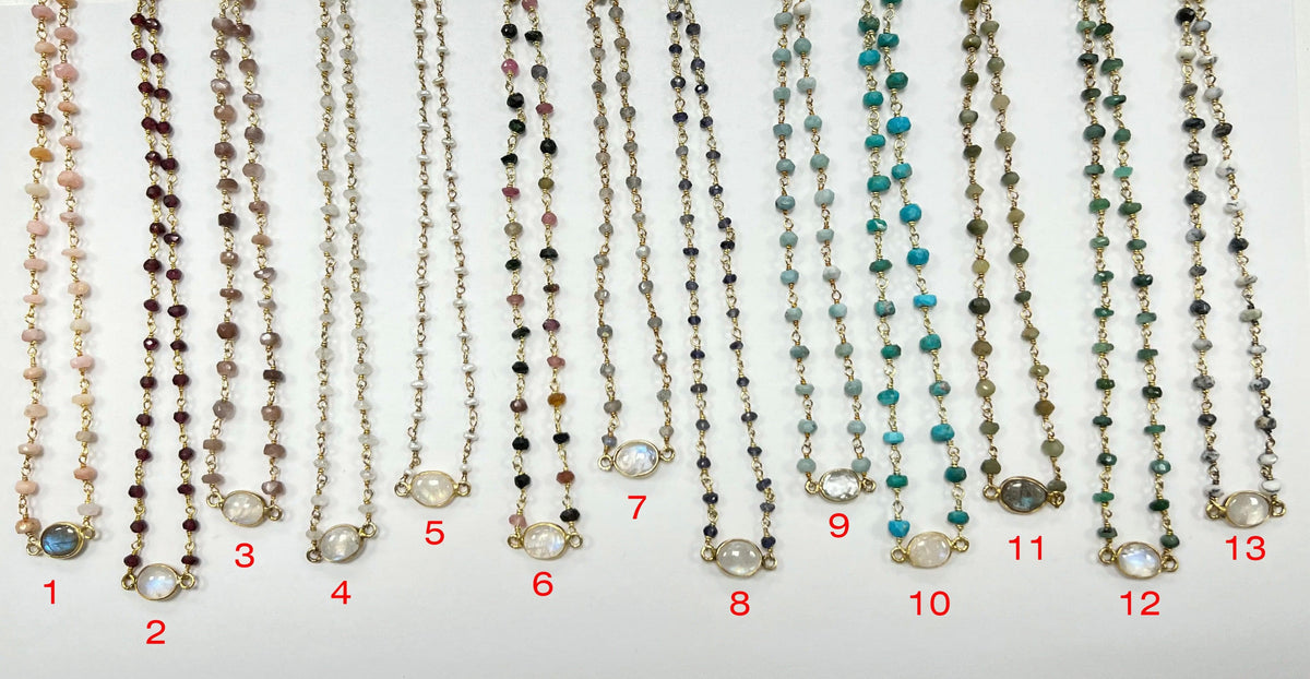 libi necklaces YG plate