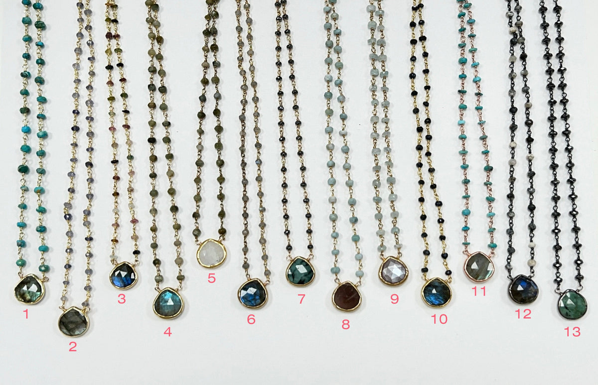 libi two heart shape necklaces