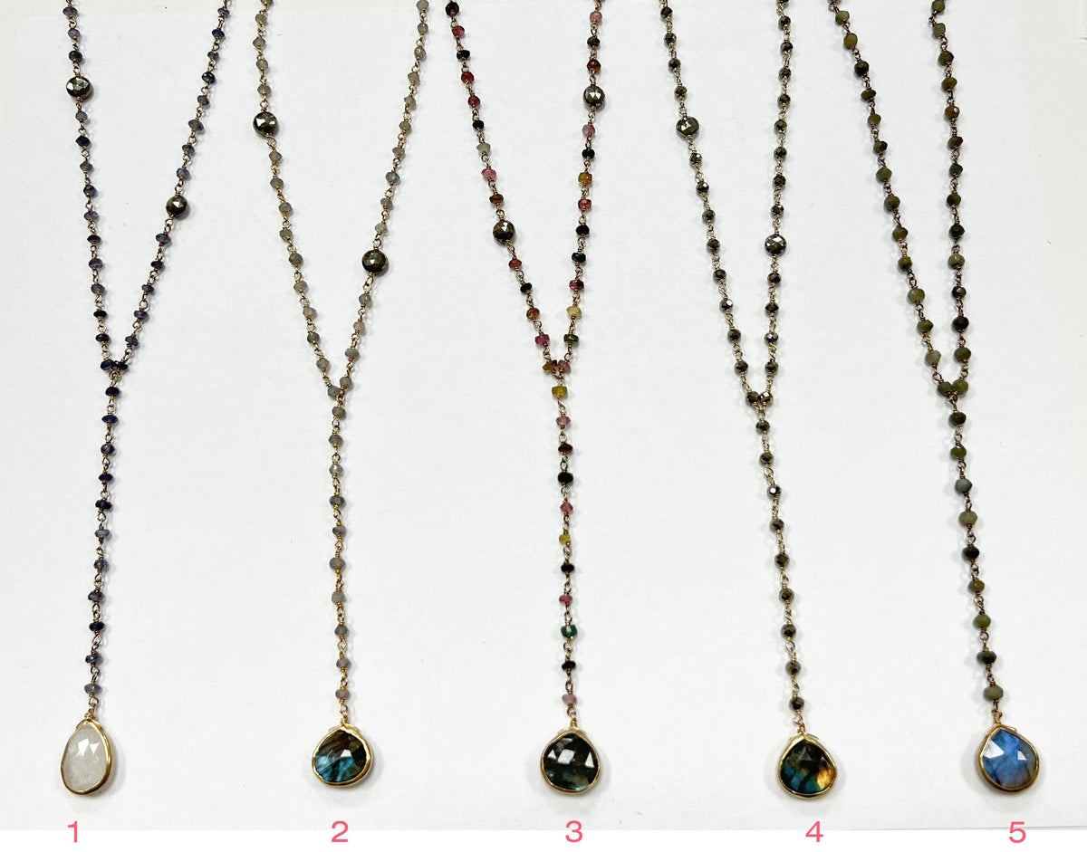 yaeli 32&quot; satellite necklaces