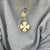 jumbo matte clover charm necklace