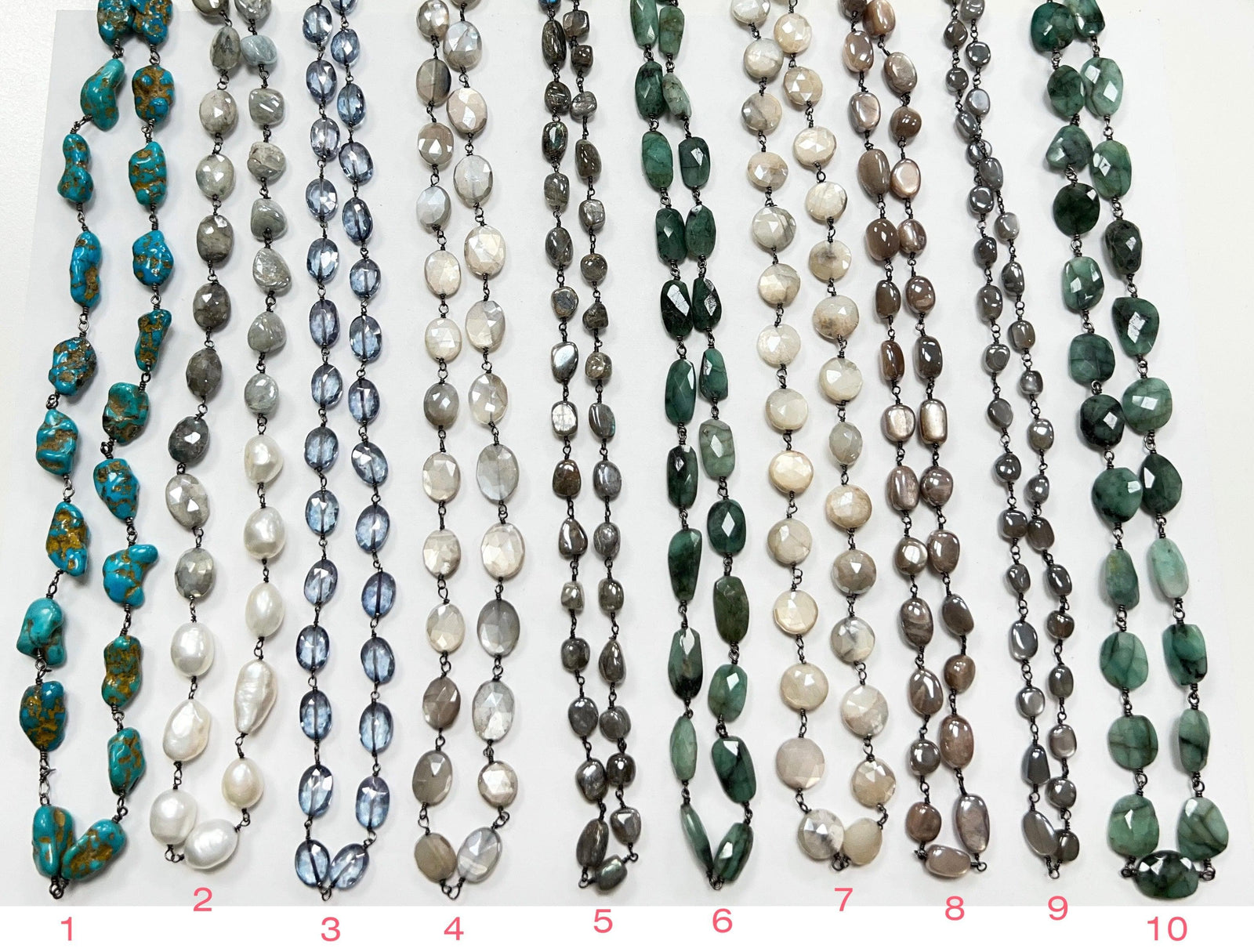 diana 42" nugget necklaces RH plate