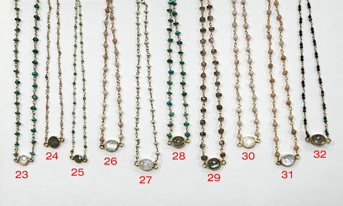 libi necklaces YG plate