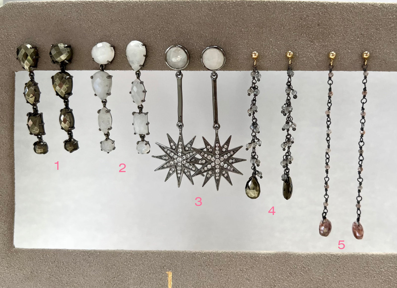 dangle earrings RH plate