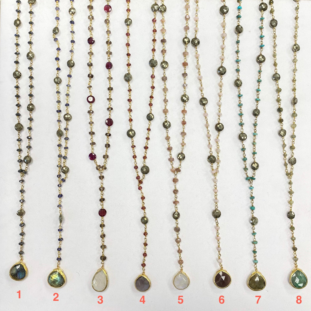 yaeli 14&quot; satellite necklaces