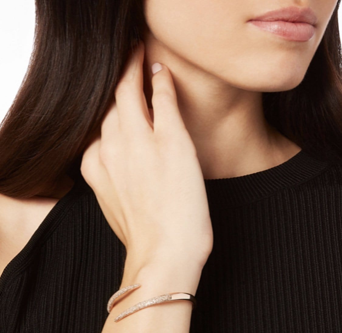 ela rae claudine claw bracelet diamond 14k rose gold