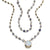 ela rae leandra 2 layer necklace pyrite hematite labradorite 14k yellow gold plate
