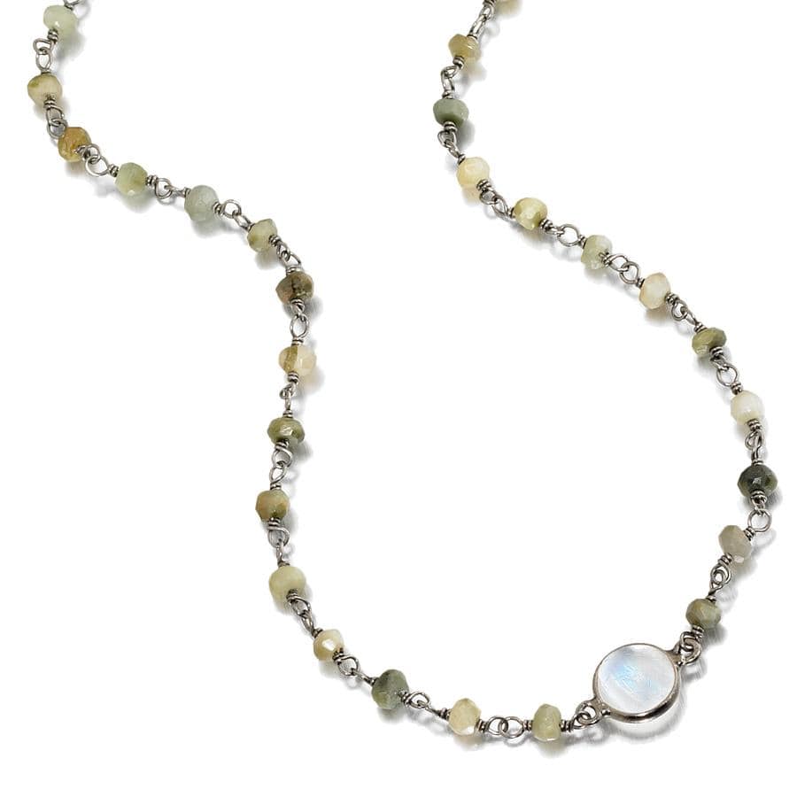 ela rae libi petite necklace catseye rainbow moonstone sterling silver