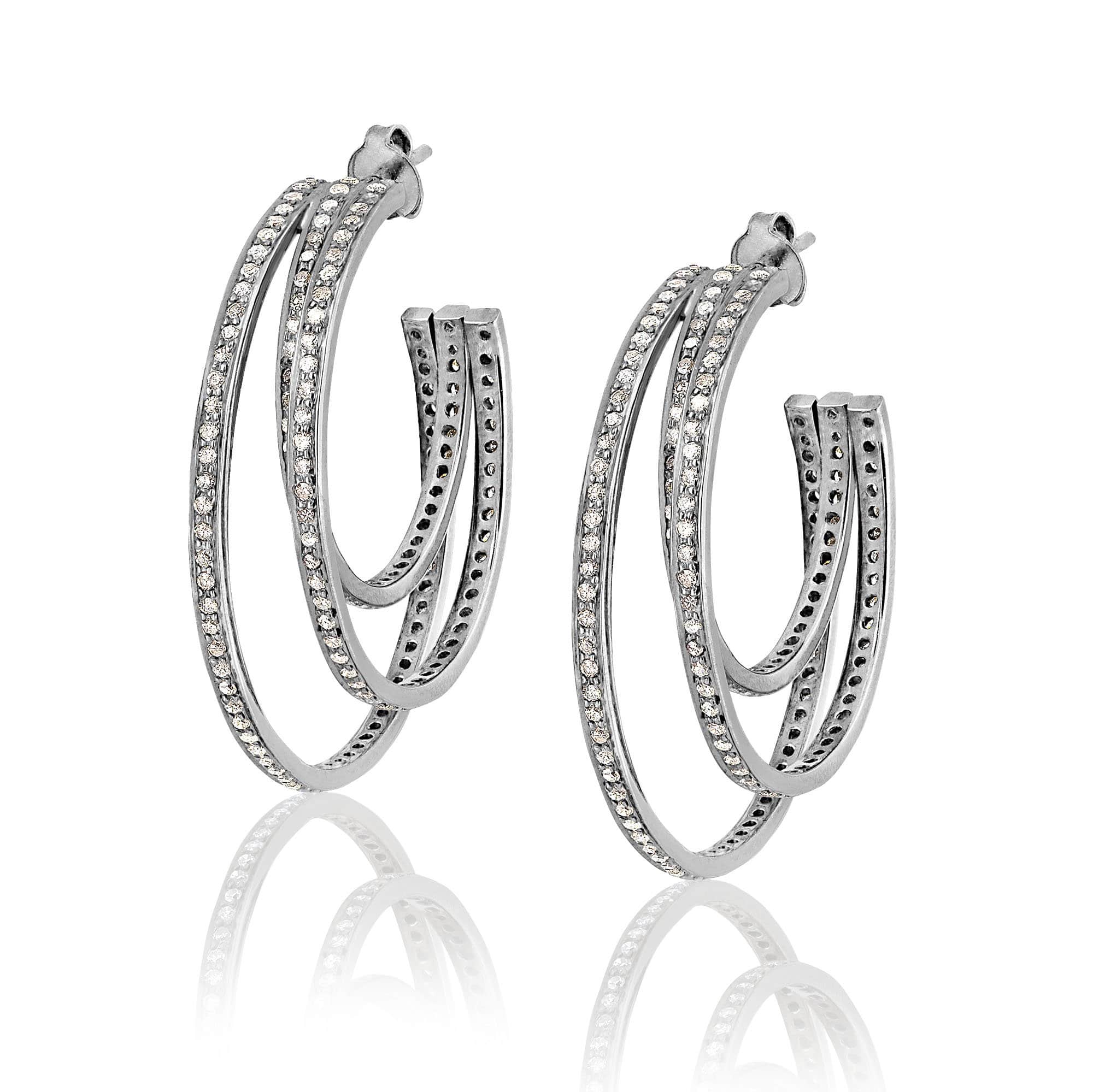 luxe triple hoops