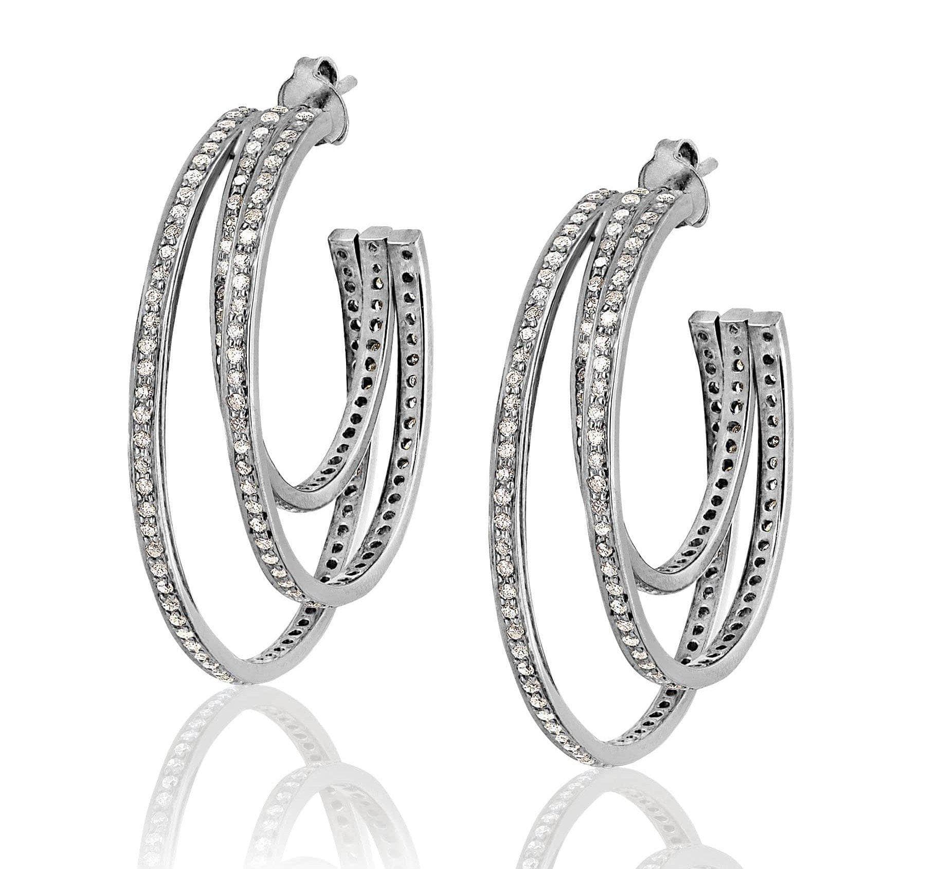 luxe triple hoops