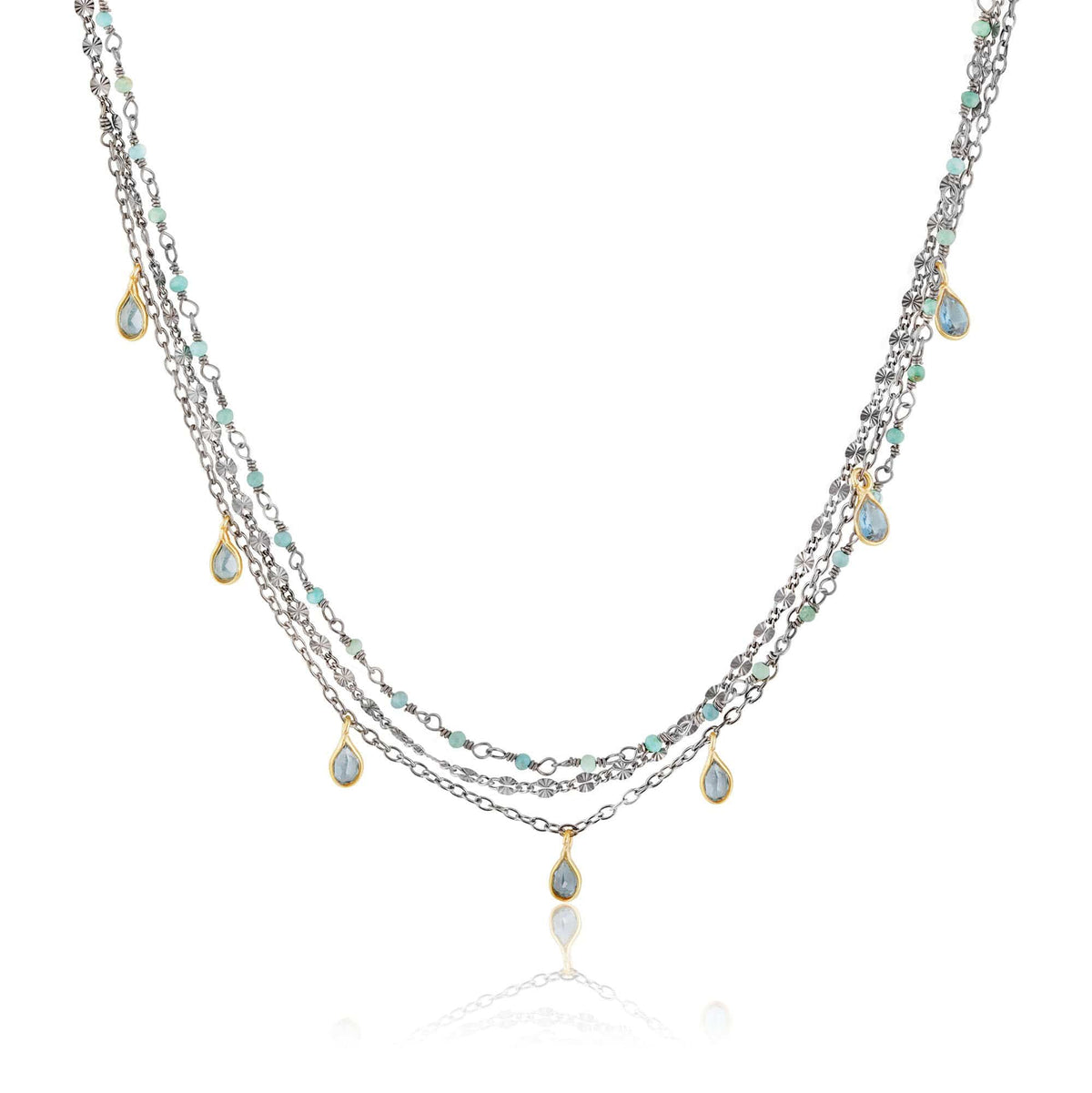 ela rae callie three in one turquoise London blue topaz sterling silver