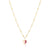half & half stone heart charm necklace