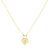 diamond heart lock necklace