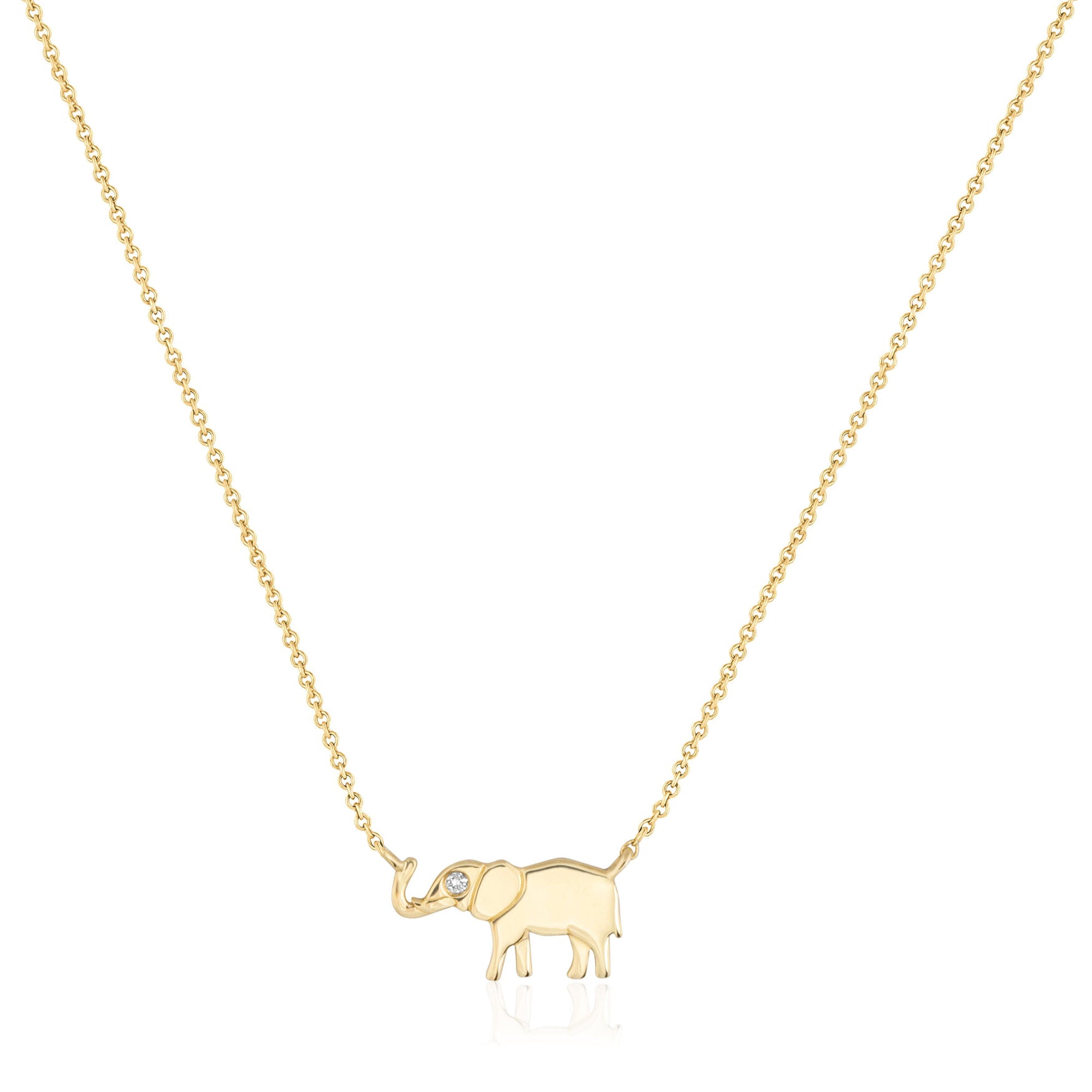 mini elephant charm necklace