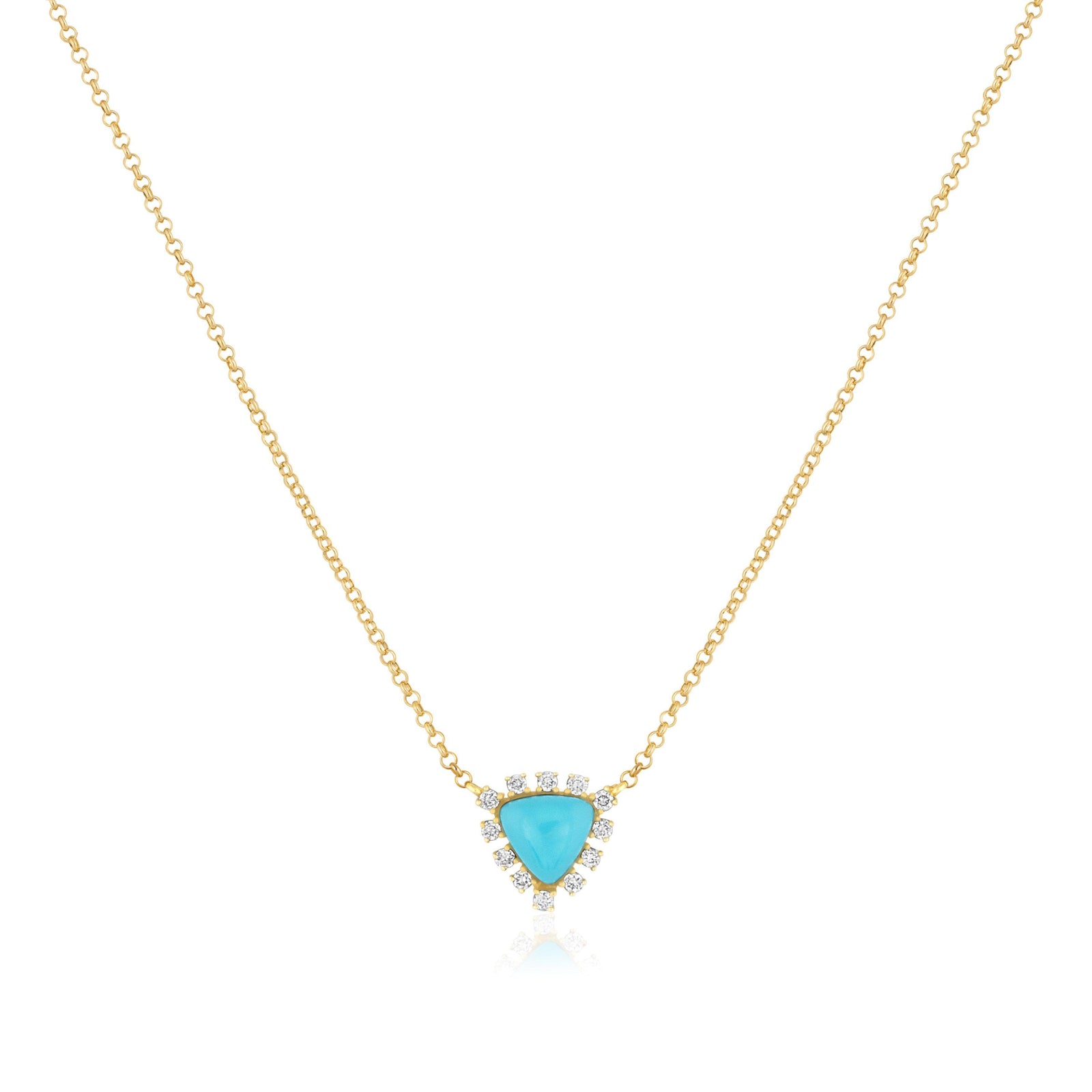 turquoise cabochon diamond necklace