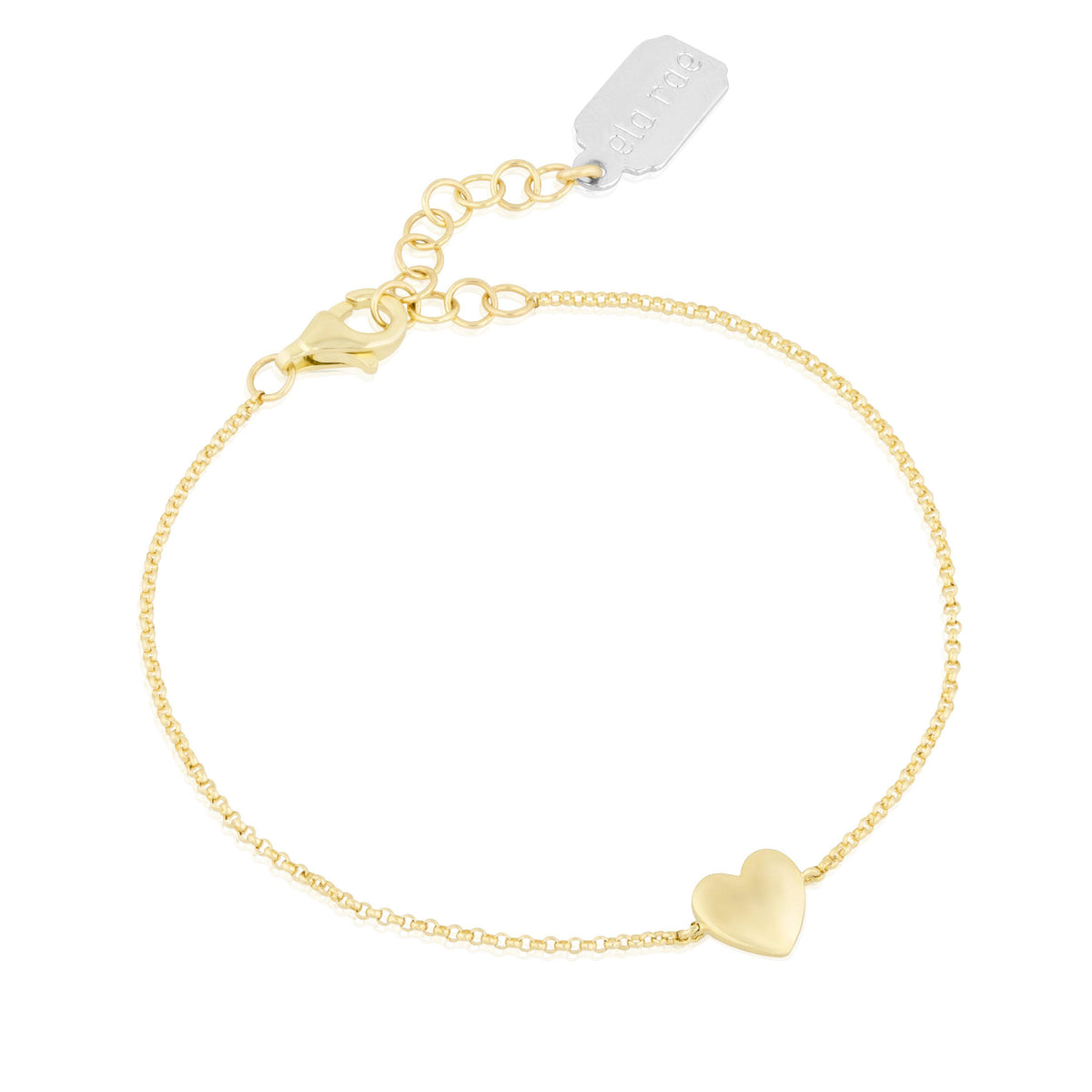 mini smooth heart bracelet