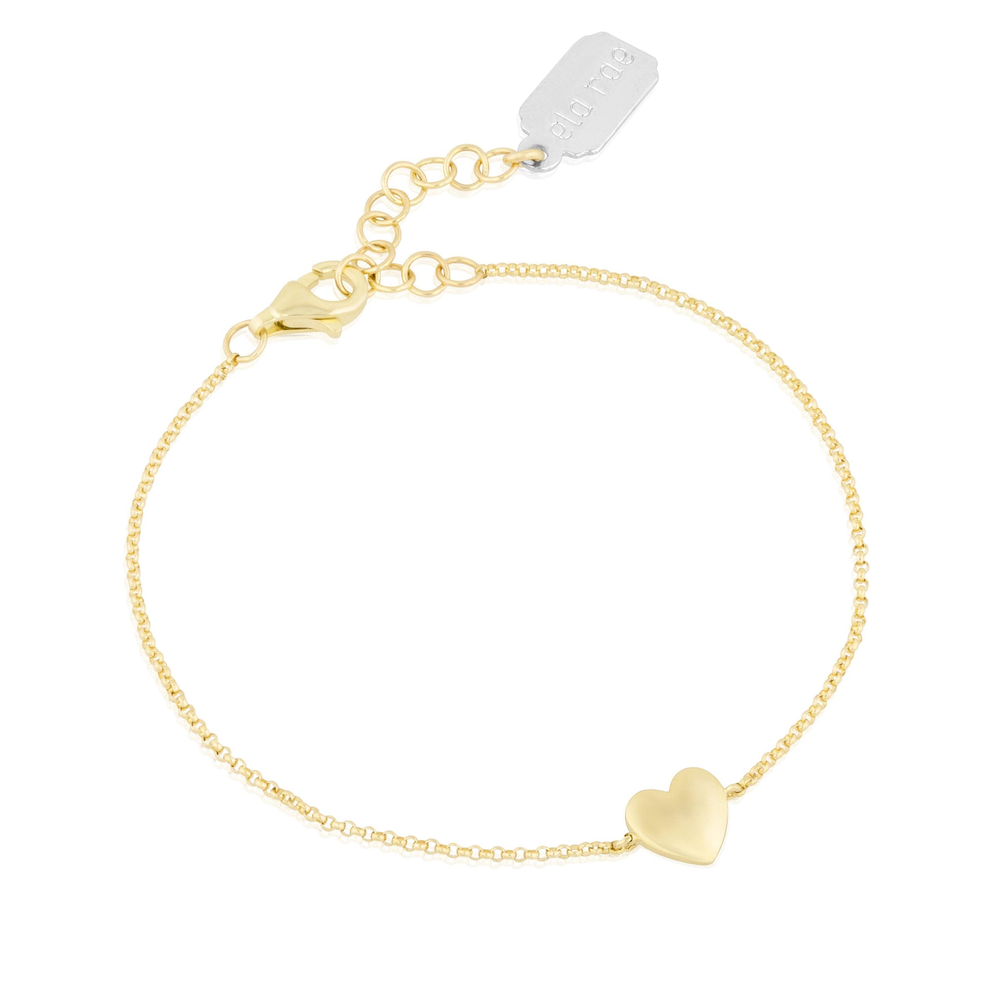 mini smooth heart bracelet