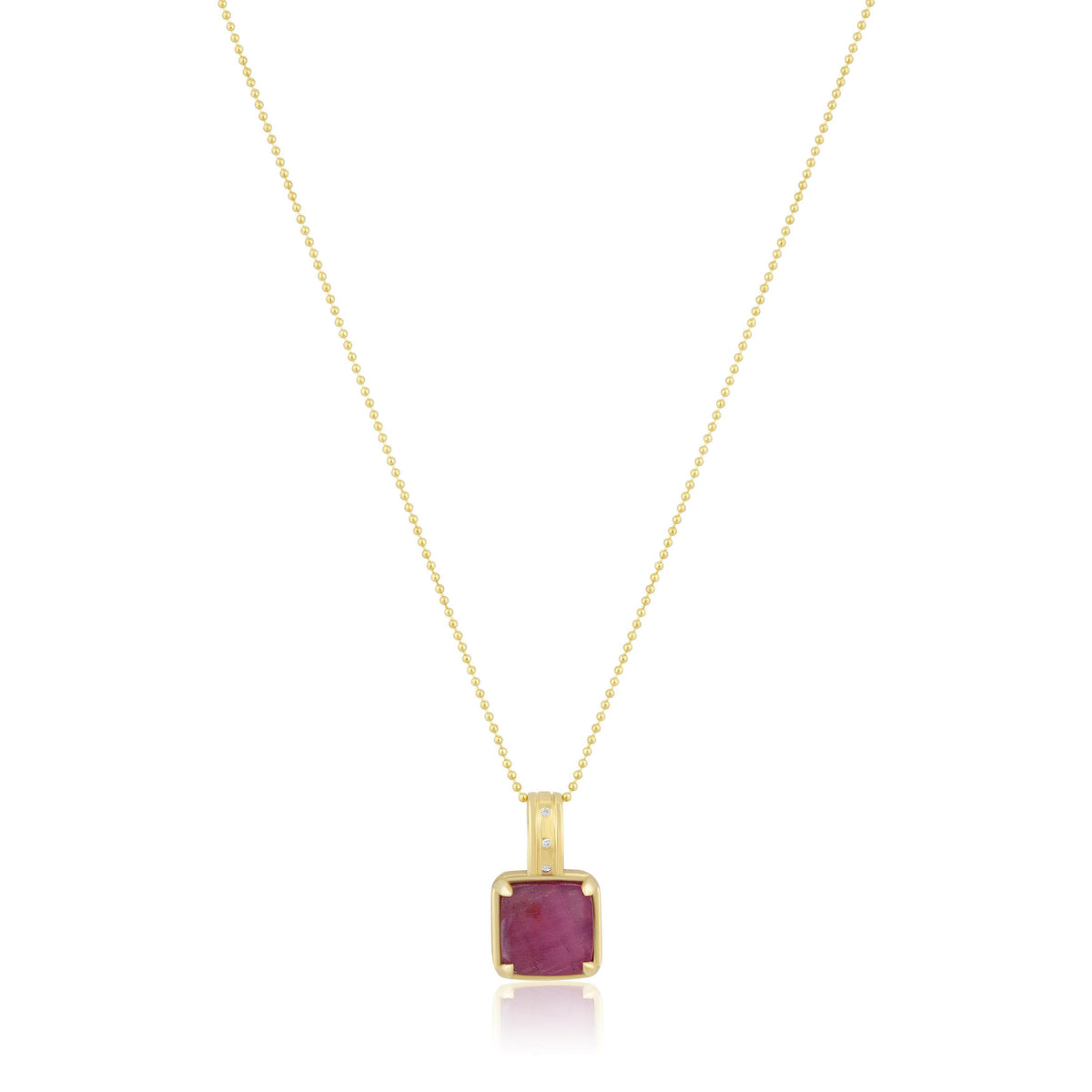 square gemstone necklace