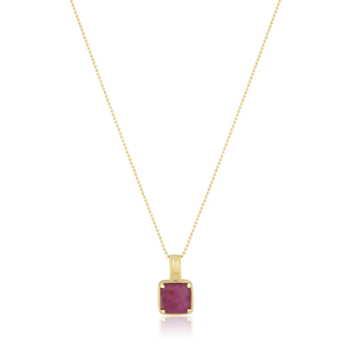 square gemstone necklace