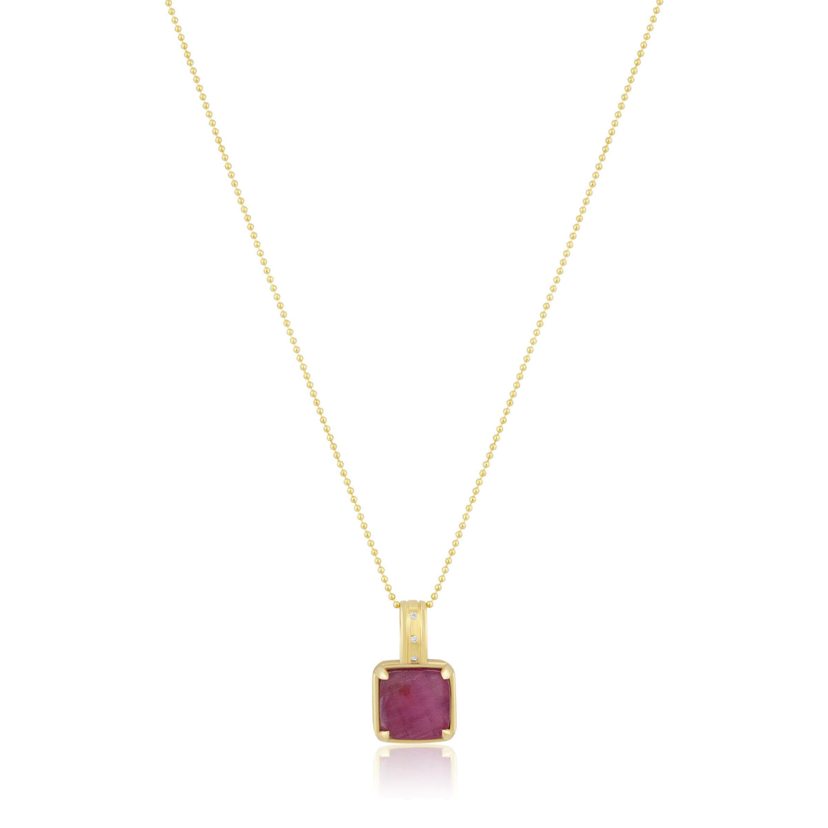 square gemstone necklace