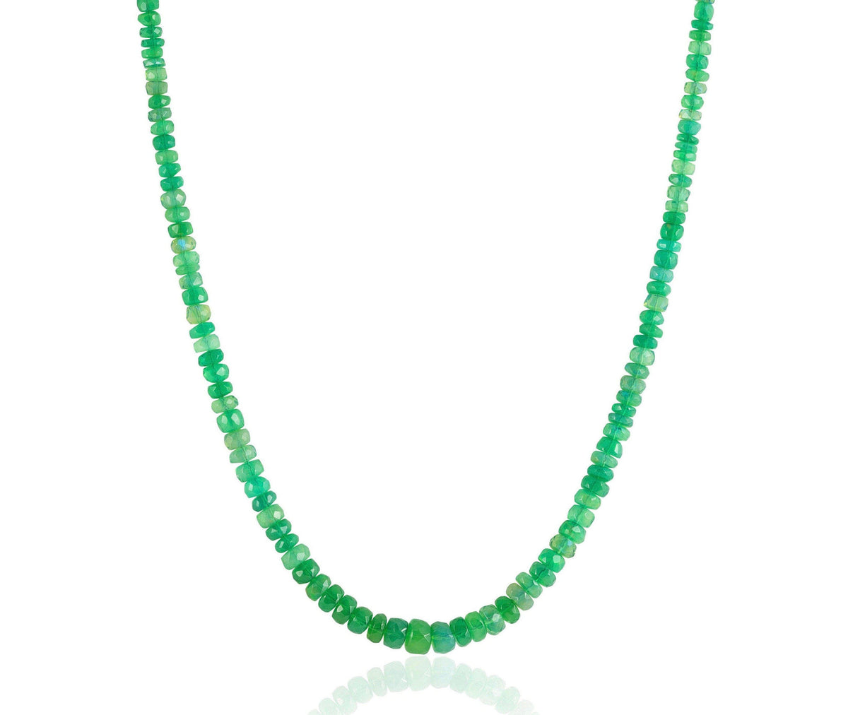 Green Ethiopian opal candy necklace