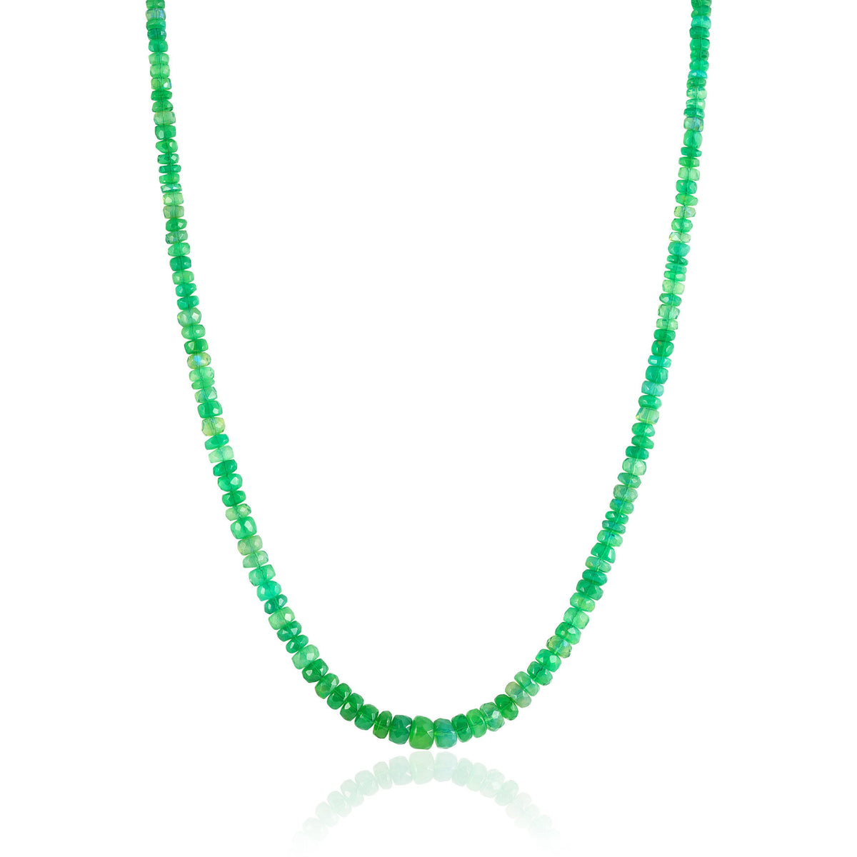 Green Ethiopian opal candy necklace