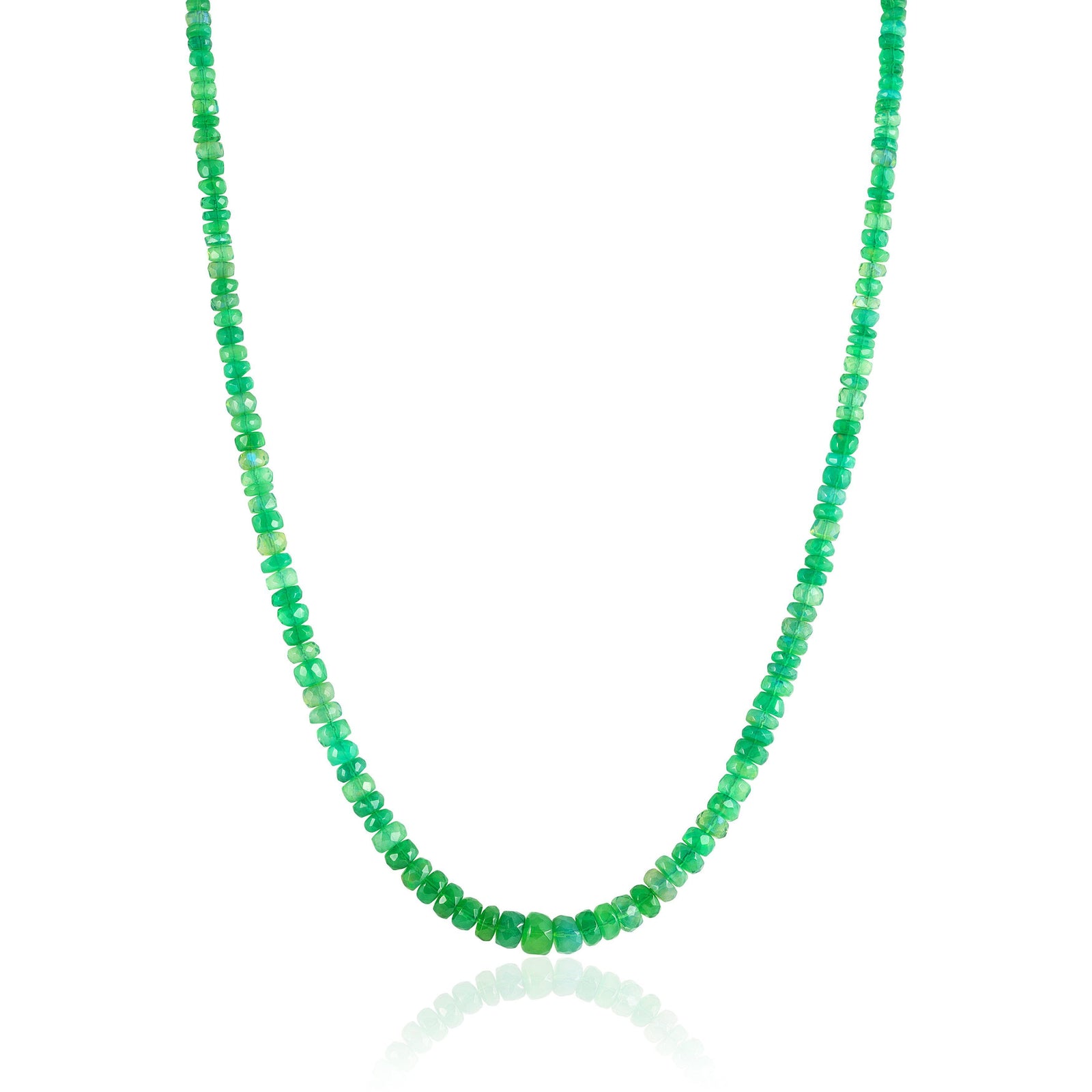 Green Ethiopian opal candy necklace