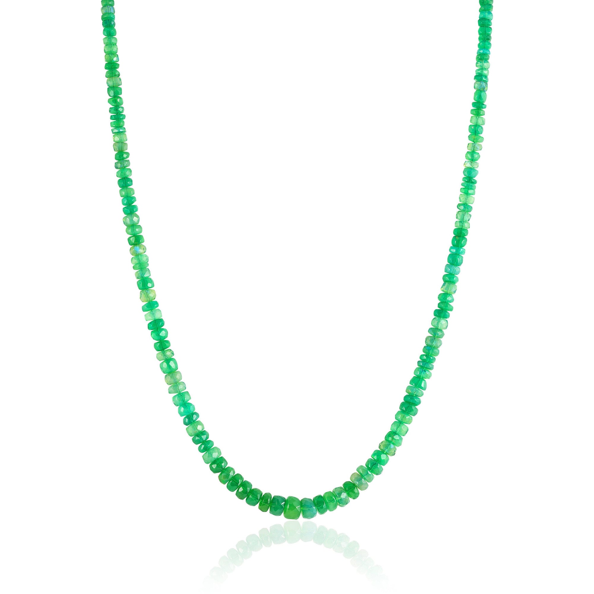Green Ethiopian opal candy necklace