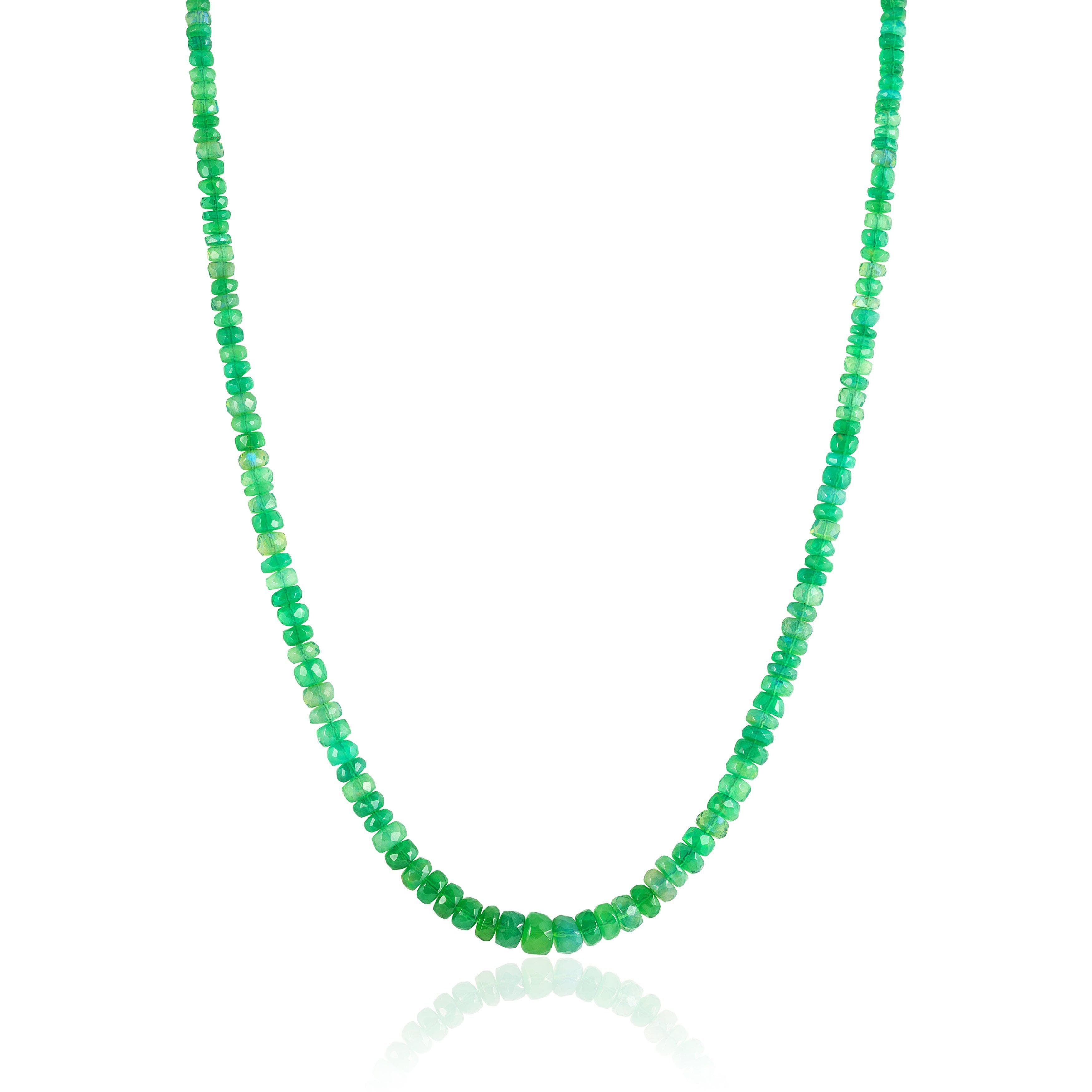 Green Ethiopian opal candy necklace - ela rae