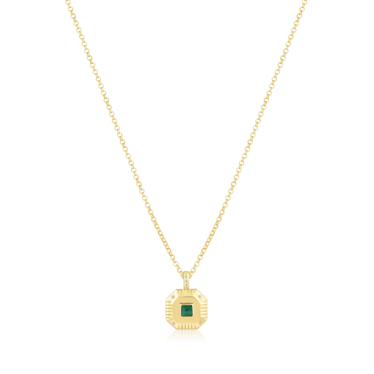 octagon charm necklace