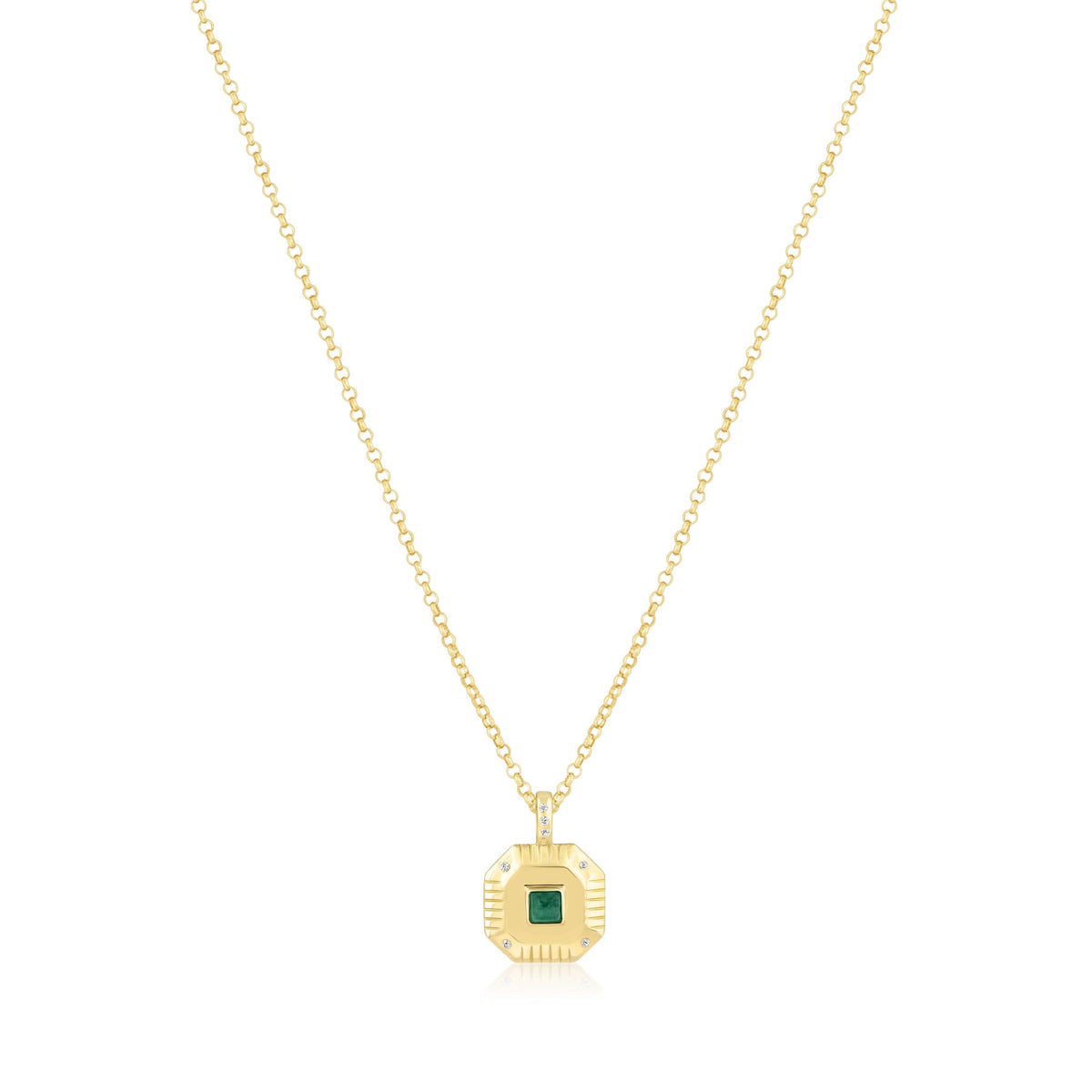 octagon charm necklace