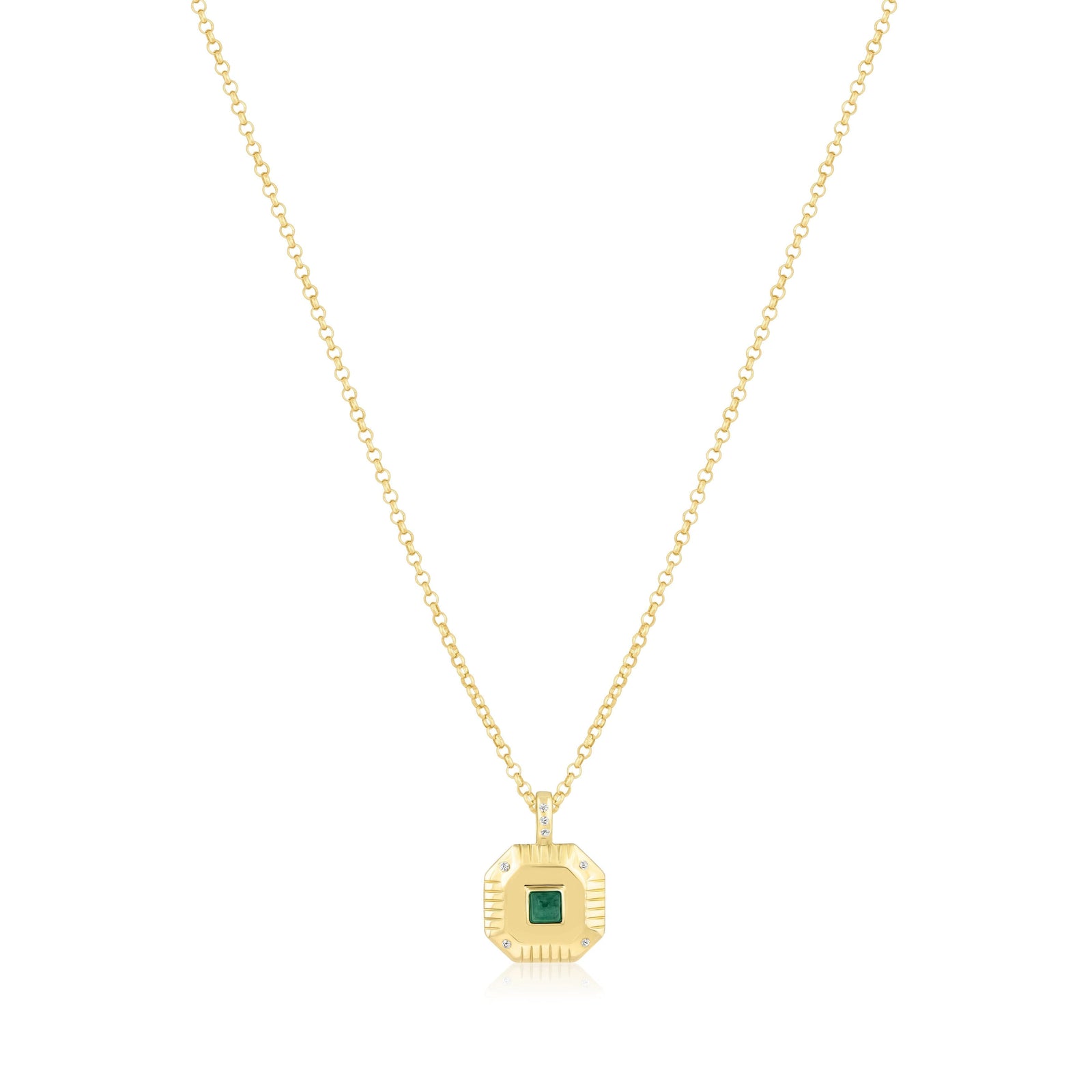 octagon charm necklace