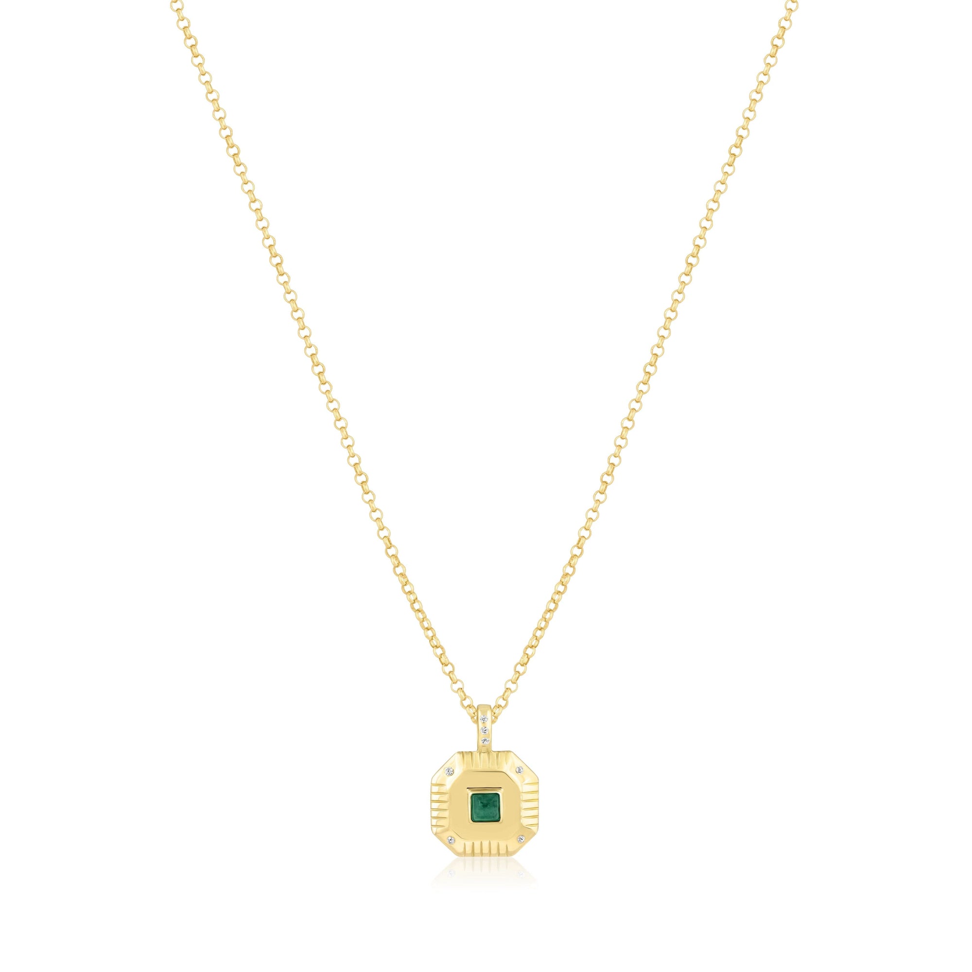 octagon charm necklace