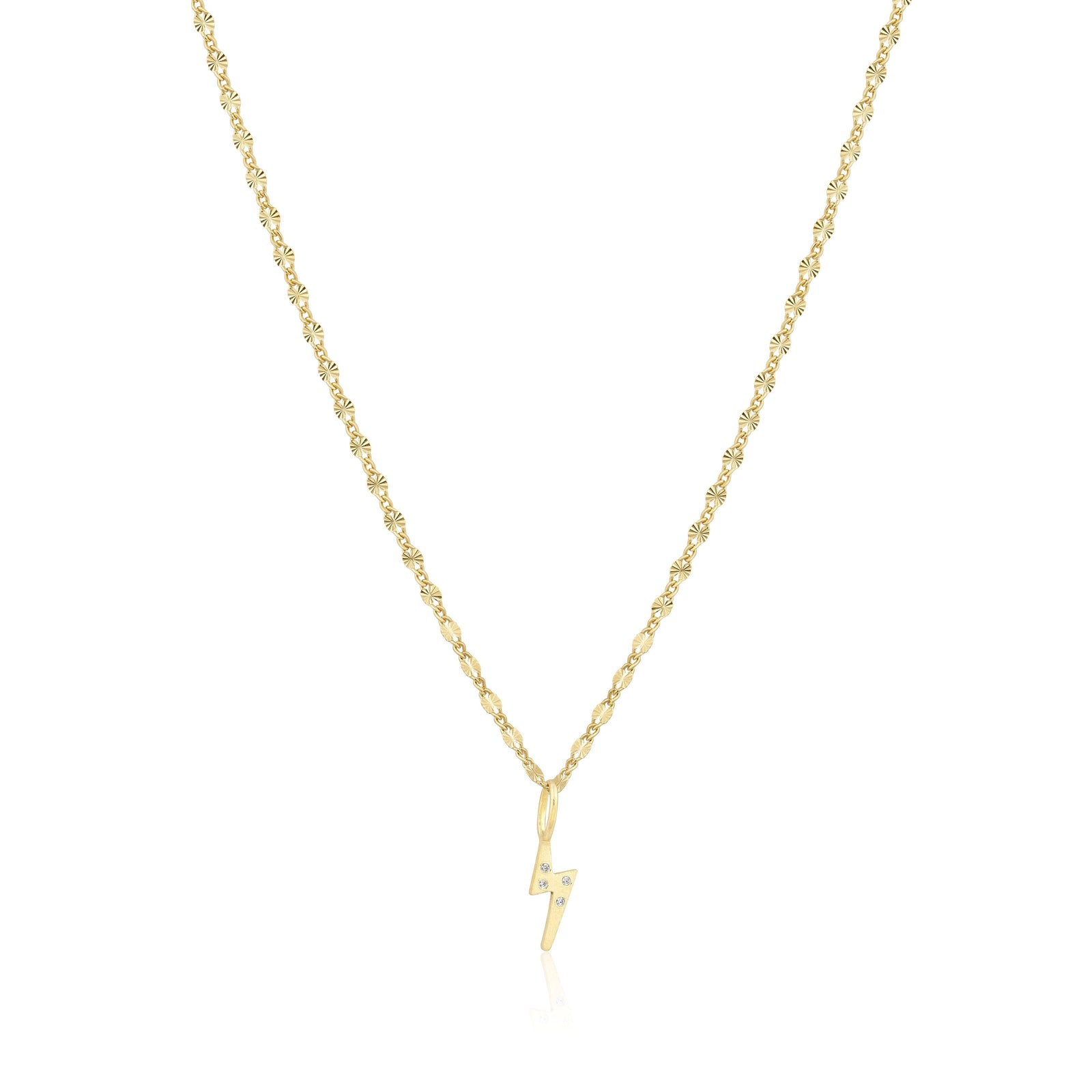 mini lightning bolt charm necklace