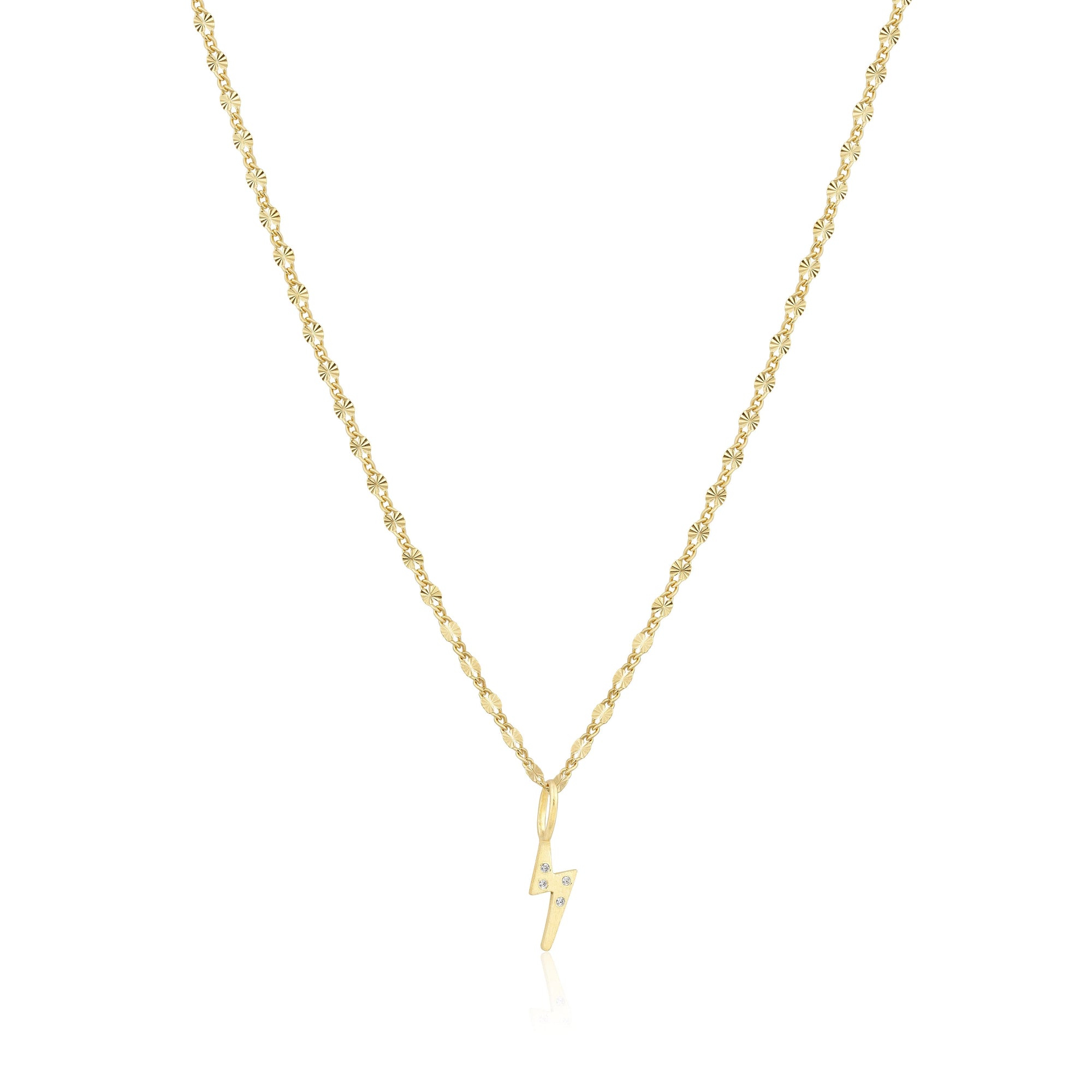 mini lightning bolt charm necklace