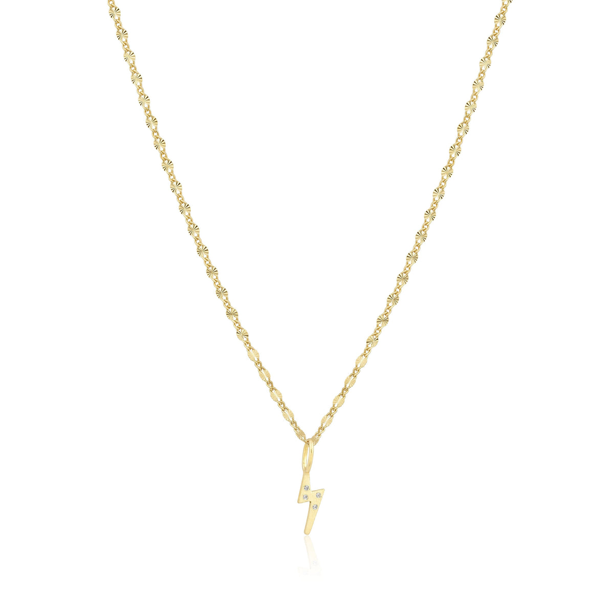 mini lightning bolt charm necklace