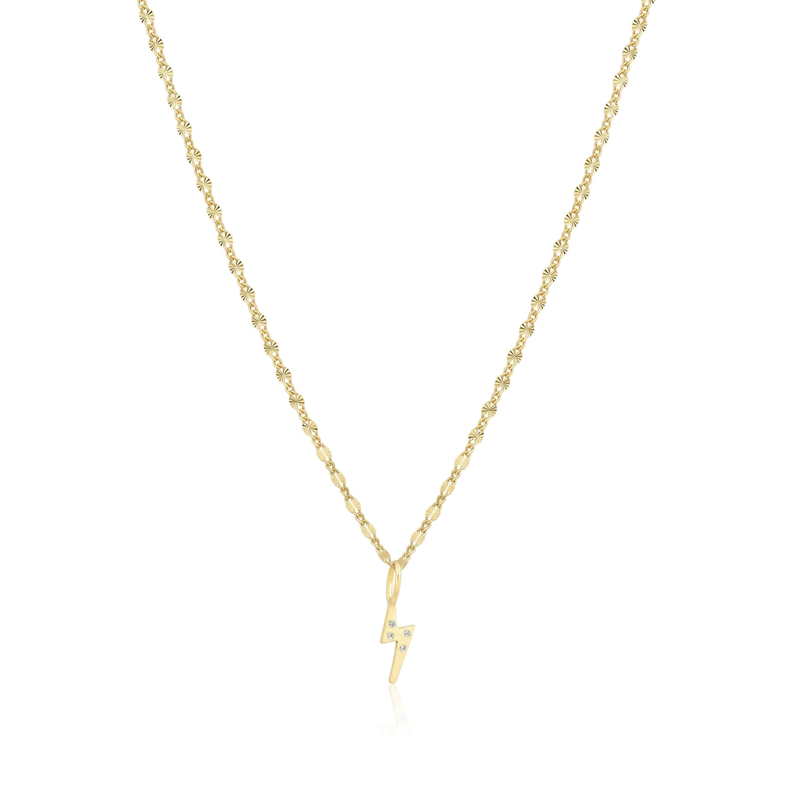 mini lightning bolt charm necklace