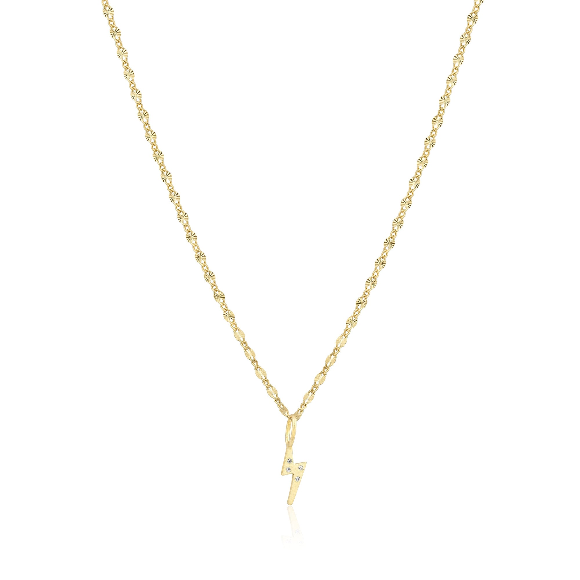 mini lightning bolt charm necklace