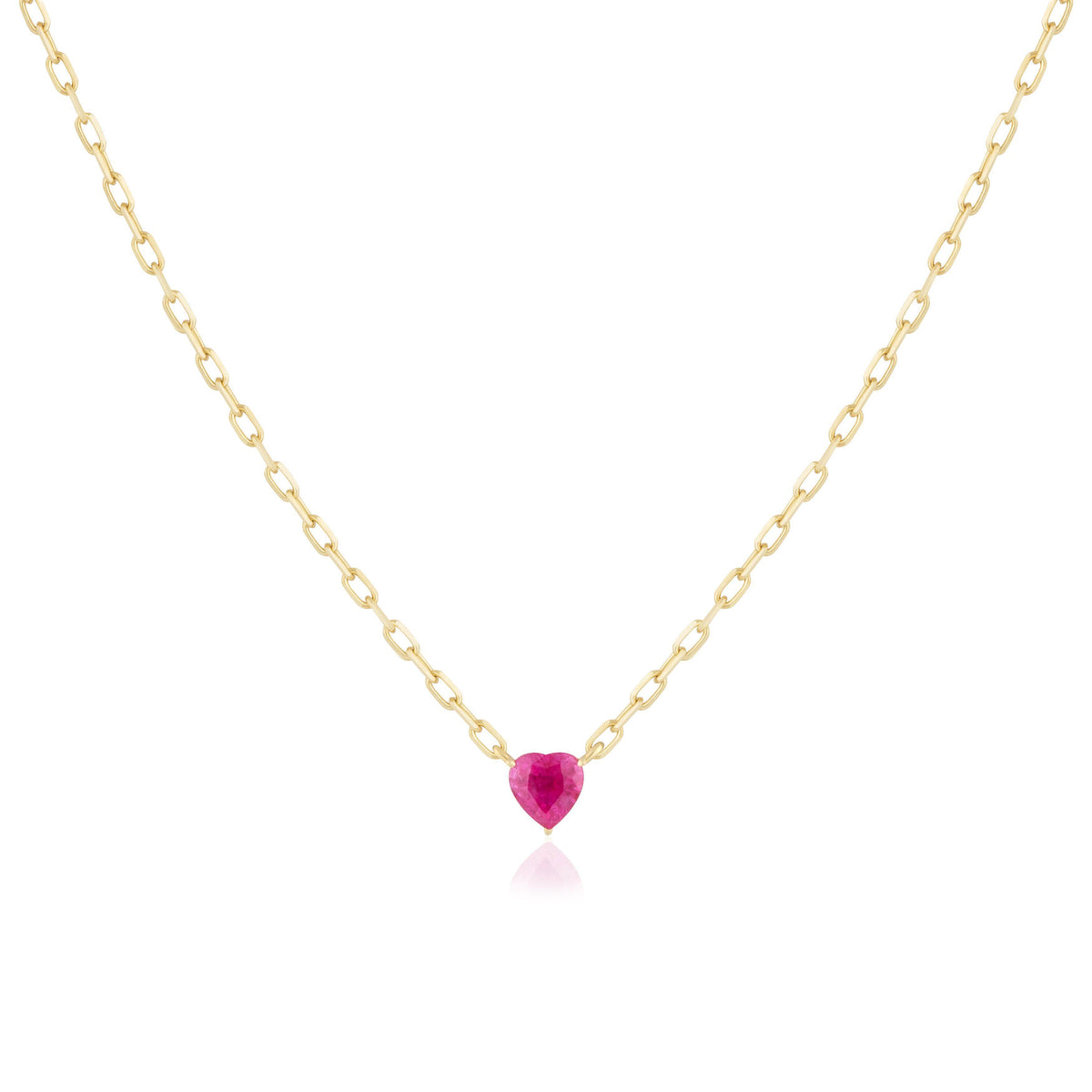 ruby heart pendant necklace