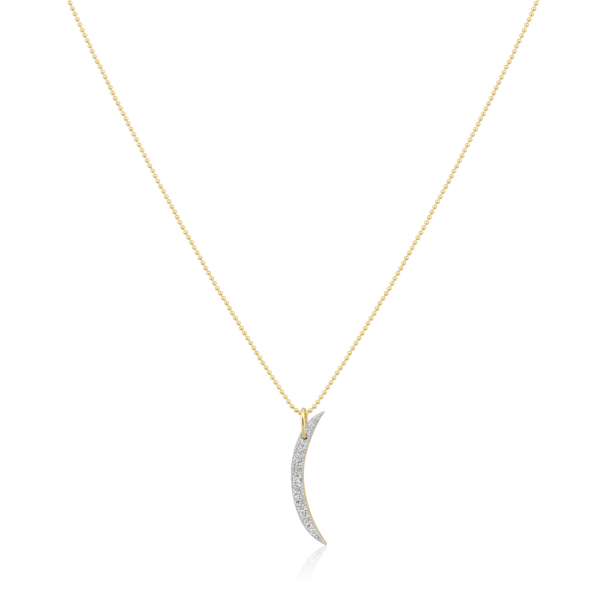 moon sliver charm necklace
