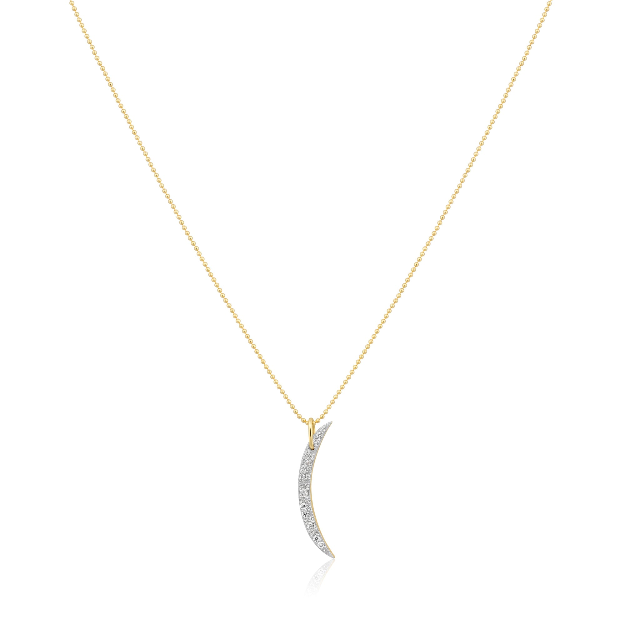 moon sliver charm necklace
