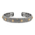 matte two tone diamond star cuff