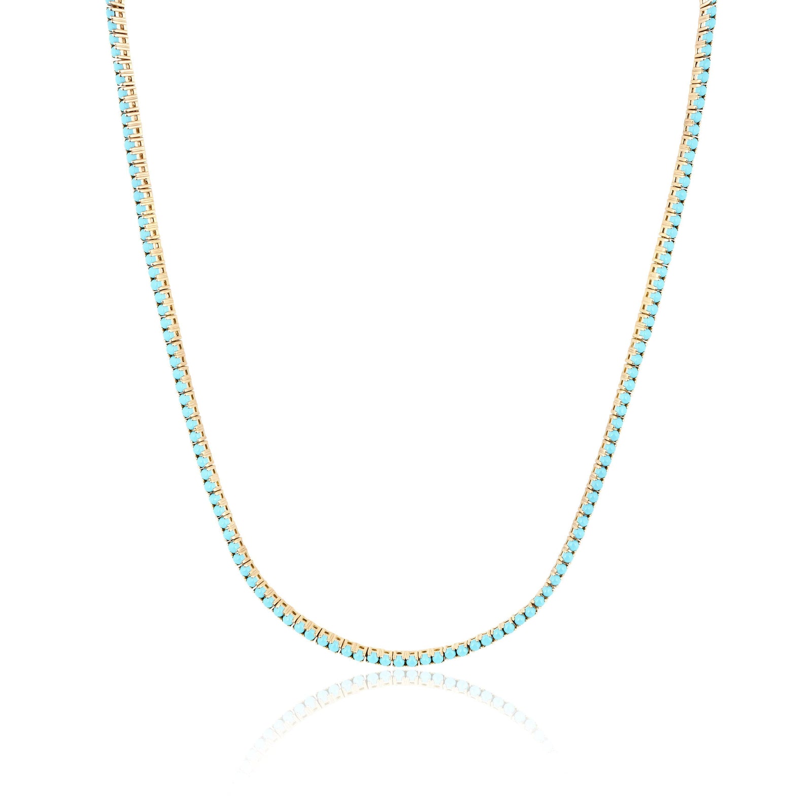 turquoise tennis necklace