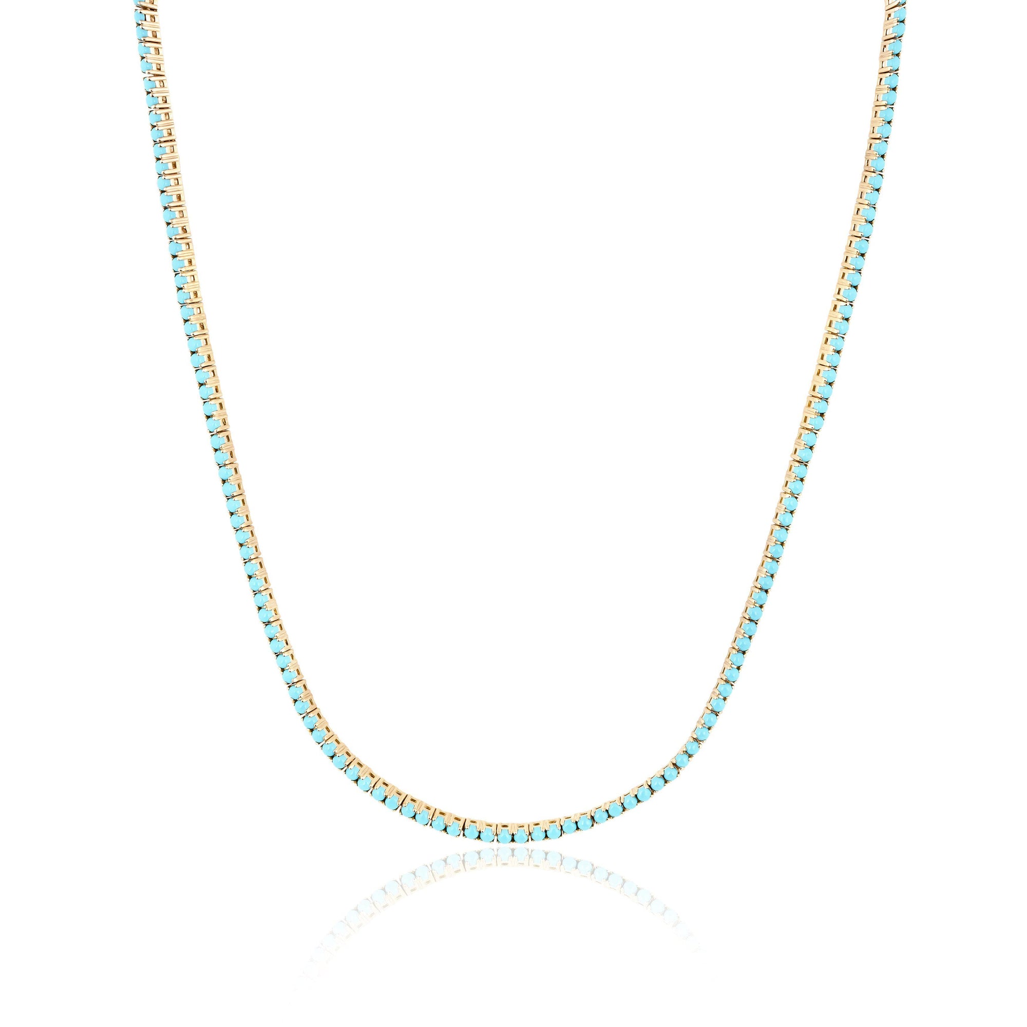 turquoise tennis necklace