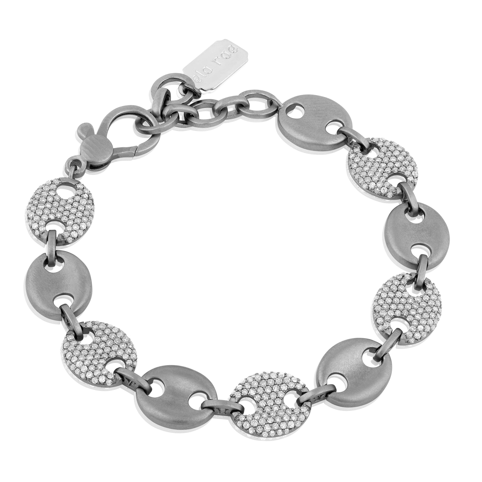 diamond matte horsebit bracelet