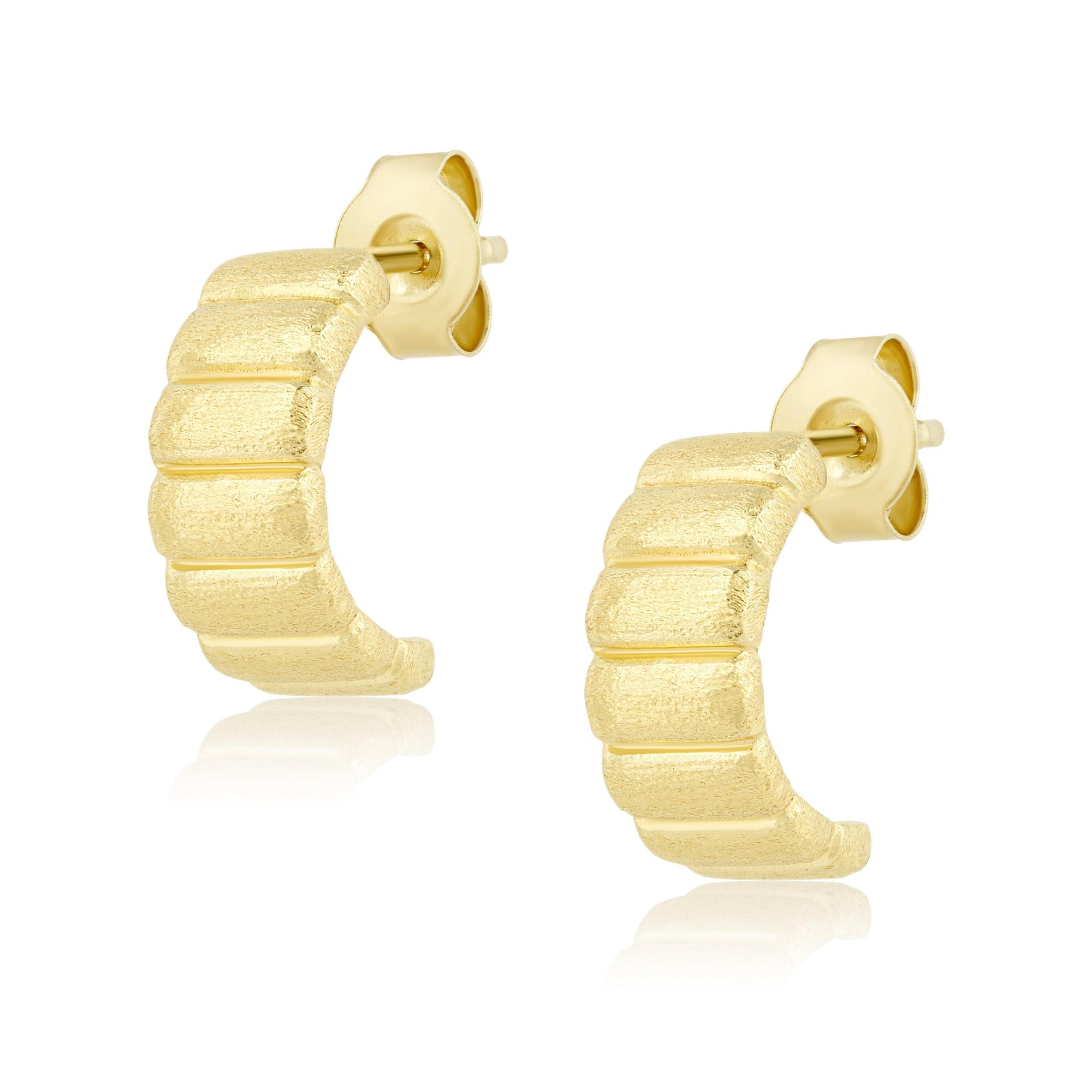 mini fluted j hoops