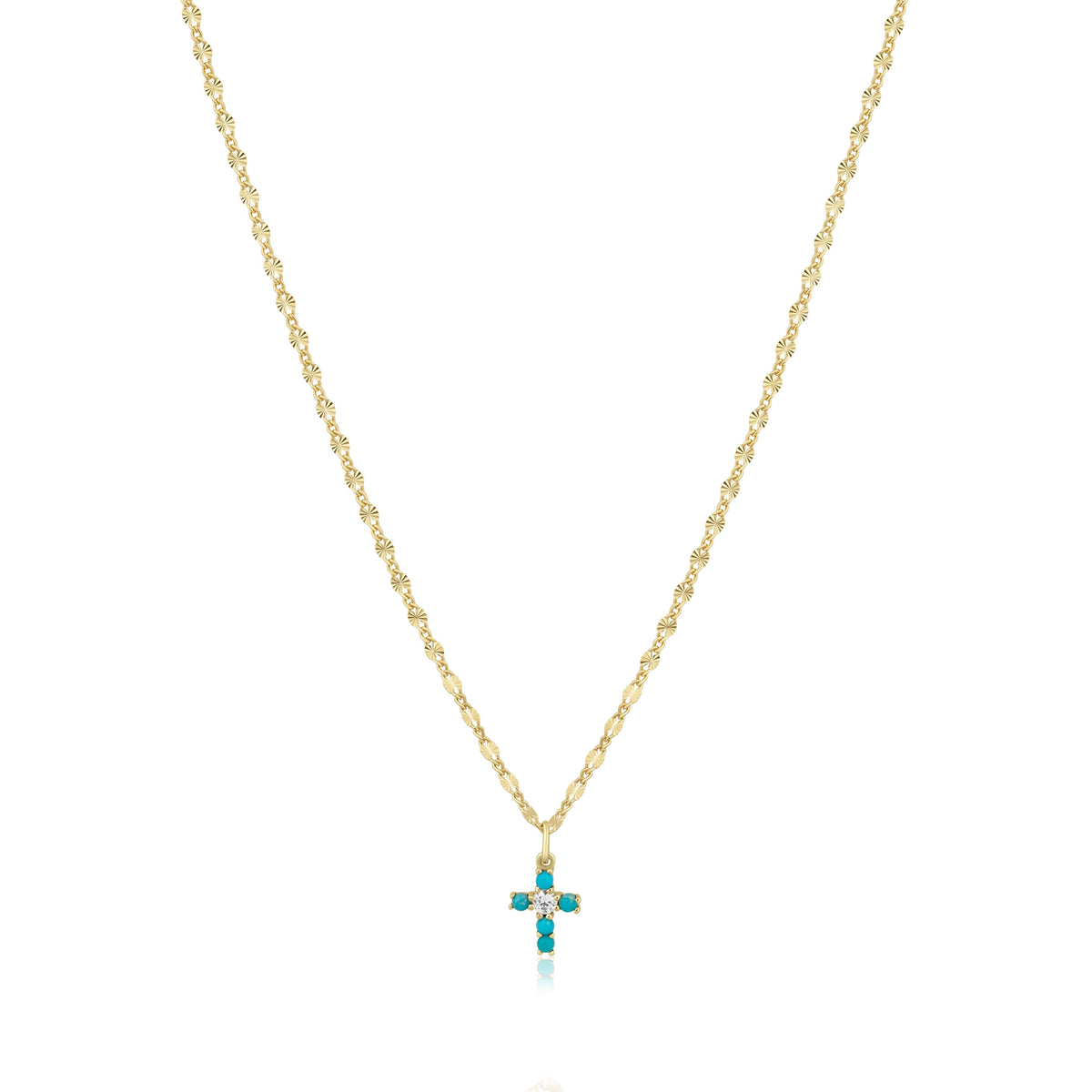 mini cross charm necklace